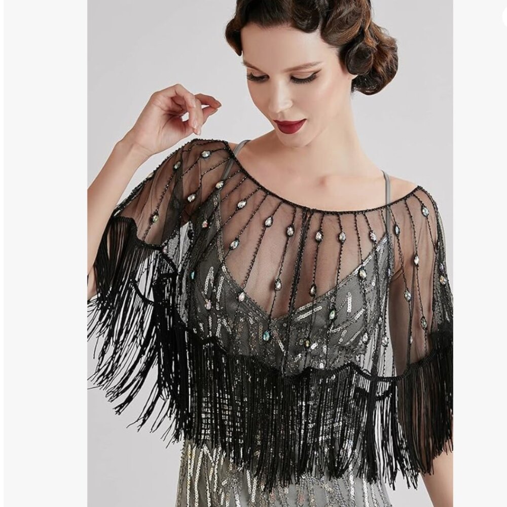 Sequin Beaded Shawl Wrap